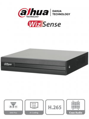 DAHUA XVR1B08H-I - DVR de 8 canales 5MP Lite con WizSense y H.265+. Soporta 8 canales + 4 IP, o hasta 12 canales IP. Con SMD Plus y búsqueda inteligente de humanos y vehículos. 1 puerto SATA de hasta 16TB - Image 1