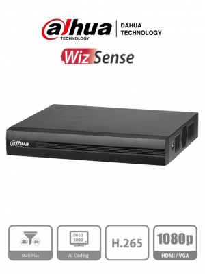DAHUA XVR1B16-I -DVR de 16 canales 1080p Lite WizSense y Cooper-I. Compatible con H.265+, admite hasta18 canales IP y 8 canales con SMD Plus. Búsqueda inteligente personas y vehículos, codificación eficiente y SmartAudio - Image 1