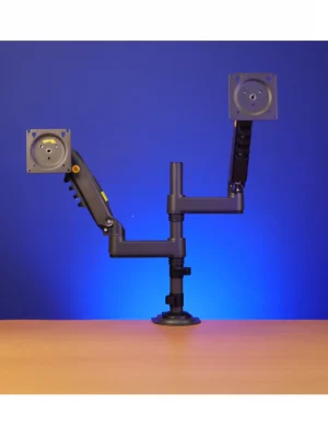 TCE H180  - Soporte de Escritorio Articulado para 2 monitores de 13 a 27" , Carga Máxima 9kg por brazo , VESA 75x75mm / 100x100mm , Ajuste de Inclinación y Rotación - Image 2