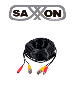 SAXXON SXWB50 - Cable Coaxial Siamés Armado / Conector BNC de Video / Conector de Alimentación / 50 Metros  / 100% Cobre / Optimizado para cámaras 4K / Uso en interior / - Image 1