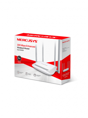 MERCUSYS MW325R -  Router inalámbrico N con velocidad mejorada de 300 Mbps en la frecuencia de 2.4 GHz. Posee 1 puerto WAN y 3 puertos LAN de 10/100 Mbps, junto con 4 antenas de 5 dBi para una mayor cobertura. - Image 2