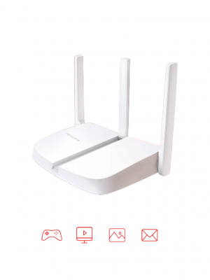 MERCUSYS MW306R - Router inalámbrico N de 2.4 GHz con velocidad de 300 Mbps, 1 puerto WAN 10/100 Mbps, 3 puertos LAN 10/100 Mbps y 3 antenas de 5 dBi. Compatible con IPTV e IPv6. - Image 2