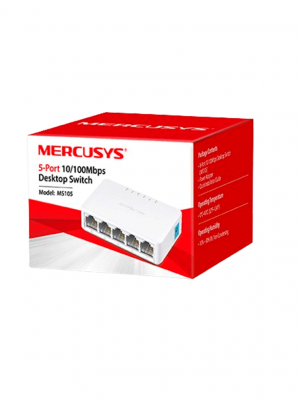 MERCUSYS MS105 -   Switch no administrable para escritorio con 5 puertos 10/100 Mbps, diseño compacto y función Plug and Play. - Image 2