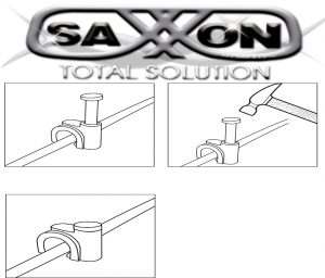 SAXXON GRA955N- Bolsa de 50 grapas de pared/ Color negro/ Diametro: 6mm / Con clavo de 3/4 para concreto de alta resistencia - Image 2