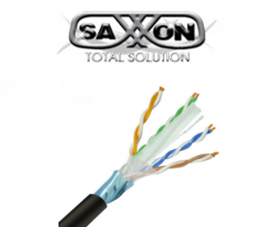 SAXXON OFTPCAT6COPEXT - Bobina de Cable FTP Cat6 100% Cobre/ 305 Metros/ Blindado/ Color Negro/ Uso Exterior/ Ideal para Cableado de Redes de Datos y Video/ Cert ISO9001/ UL / RoSH/ - Image 2