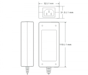 SAXXON PSU1204D - Fuente de poder regulada de 12 Vcc 4.1 Amperes/ Con Cable de 1.2 Metros/ Para Usos Multiples: Sistemas de CCTV, Acceso, ETC/ Certificación UL/ - Image 2