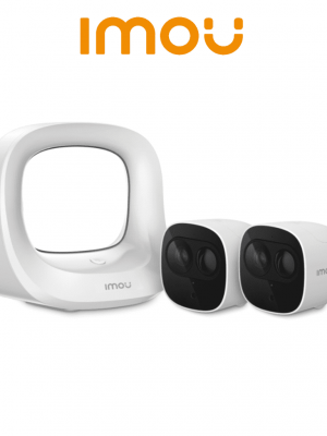 IMOU CELLPROKIT2 – 2 Cámaras 100% Libres de Cables +Estación Base/ Batería Recargable/ 2 Megapíxeles/ Audio Dos Vías/ Detector PIR Integrado/ IR de 10 Metros/ Compatible con Alexa y Asistente de Google/ Almacenamiento en Estación Base/ Wifi/ - Image 1