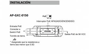 VIVOTEK AP-GXC-0150 - Extensor PoE para exterior con 1 puerto Gigabit GE, conexión en cascada hasta 300m, salida PoE de hasta 68W, y protección IP67 e IK10. - Image 2