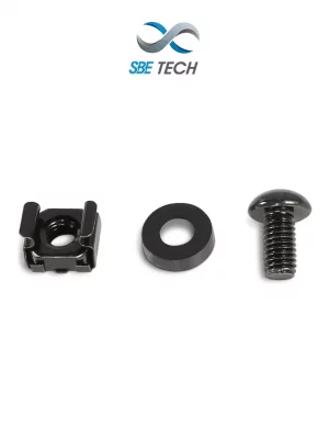 SBETECH JTE1224- Juego de tuerca enjaulada y tornillo con 50 piezas, tornillos 12-24, para montaje de equipos en gabinete - Image 1