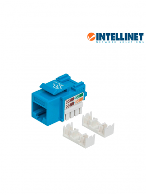 INTELLINET 210546 - Jack CAT 5e / De impacto 110 / Keystone / Color azul - Image 1