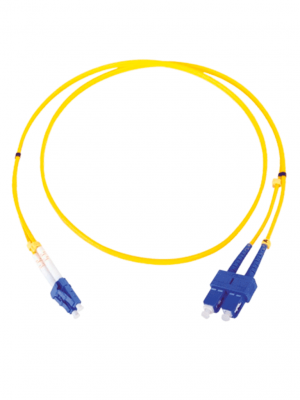 TCE  - LP-FO-D-LCU-SCU-03 - Jumper LC-SC Monomodo / UPC / Duplex 2 mm / 3 metro / Amarillo - Image 1
