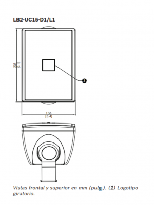 BOSCH M_LB2UC15D1 - Altavoz Premium 15W / Carcasa ABS /  Negro / 8ohms 70V y 100V / - Image 2