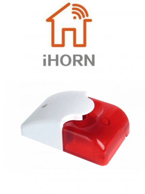 IHORN HC103 - Sirena con Estrobo color rojo / Interior / Compatible con paneles IHORN / RISCO / DSC / BOSCH / 12 V - Image 1