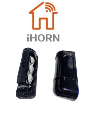 IHORN ABE100-  Detector por triple haz de luz (fotocelda) / Distancia hasta 100  Mts / Velocidad de respuesta 50mS / 12 VDC compatible con paneles IHORN / RISCO / DSC / BOSCH. - Image 1