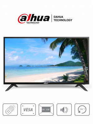 DAHUA DHI-LM32-F200 - Pantalla FHD de 32 pulgadas con resolución 1920×1080, diseñada para uso 24/7. Ofrece 240 cd/m² de brillo, entradas HDMI, VGA, USB, altavoces integrados y control remoto. - Image 1
