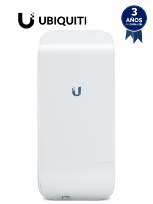 UBIQUITI NANOSTATION LOCOM2 - Radio con antena integrada Airmax 2.4GHz para uso en exteriores con tecnología MIMO. Cuenta con un panel de antena de 8 dBi y una potencia de transmisión de 23 dBm, ofrece un rendimiento de hasta 150 Mbp - Image 1