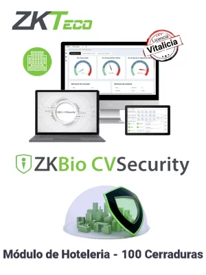 ZKTECO ZKBIOCVHOTELP100 - Licencia para Modulo de Hoteleria BioCVsecurity Capacidad 100 Cerraduras Hoteleras - Image 1