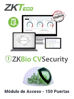ZKTECO ZKBIOCVACP150 - Licencia Vitalicia para 150 Puertas en Control de Acceso BioCVSecurity / Hasta 30 000 Usuarios / 2,000 Departamentos - Image 1