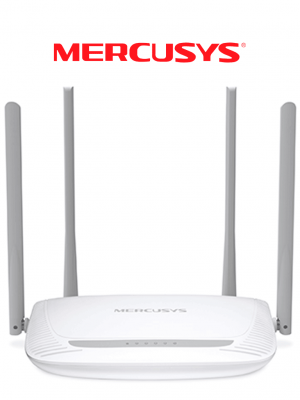 MERCUSYS MW325R -  Router inalámbrico N con velocidad mejorada de 300 Mbps en la frecuencia de 2.4 GHz. Posee 1 puerto WAN y 3 puertos LAN de 10/100 Mbps, junto con 4 antenas de 5 dBi para una mayor cobertura. - Image 1