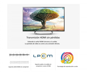 SAXXON LKV372PRO- Kit extensor de video HDMI/ Resolucion 1080p/ CAT 6/ 6A Cobre / Hasta 50 metros/ Loop HDMI en transmisor/ Transmisor IR/ Plug and play - Image 2
