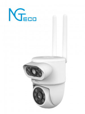 NGTECO NGSH01C8AN- Cámara PTZ WiFi , 4MP , Lente Dual , Monitoreo 2 Áreas , Detección Humana , Audio 2 Vías ,Paneo y Tildeo ,Almacenamiento Local y en la Nube - Image 1