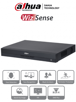 DAHUA NVR2216-16P-I2 - NVR de 8 Megapixeles /16 Canales IP/ WizSense/ 4k Con IA/ 16 Puertos PoE/ 2 Bahías de Discos Duros / 1 Ch de Reconocimiento Facial y FD/ 10 Bases de Datos de Rostros/ H.265+/ SMD Plus/ Soporta Camaras con IA/ - Image 1