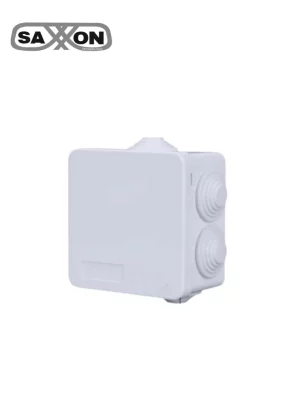 SAXXON PB085 - Caja de conexiones con 7 entradas / PVC libre de halógenos / Compatible con cámaras Bullet / Domo / Dimensiones 85 x 85 x 50 mm (Ancho x Alto x Fondo) / IP55 - Image 1