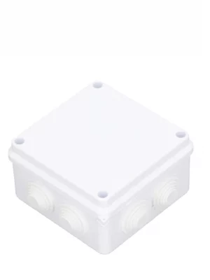 SAXXON PB100 - Caja de conexiones con 7 entradas / PVC libre de halógenos / Compatible con cámaras Bullet / Domo / Dimensiones 100 x 100 x 70 mm (Ancho x Alto x Fondo) / IP55 - Image 1