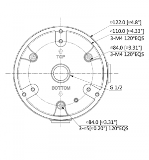 DAHUA PFA137 - Caja de conexiones compatible con series / T3A /  HDW8 /  HDW7 / H dBW4 / SD22 / D3A / H dBW6 - Image 3