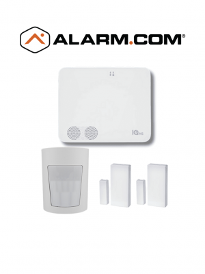 QOLSYS IQNS PACK - Paquete que contiene Sistema de Alarma IQ NS ALARM.COM autocontenido sin pantalla, Power G 915 Mhz  1 sensor PIR inalámbrico PGP9914 y 2 sensores magnéticos inalámbricos PG9303 - Image 1