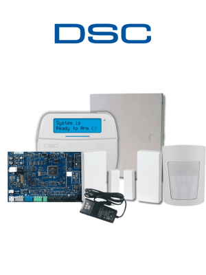DSC PRO-RF-IP - Paquete Pro 32 zonas con comunicador IP integrado/ Panel HS3032/ Teclado con transceptor HS2LCDRFPRO / Fuente HS65WPSNA / Sensor Movimiento PGP9914 / 2 Sensores Magnéticos PG9303  y Gabinete - Image 1