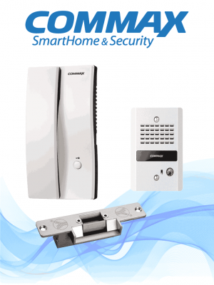 COMMAX PAQDP2SGYS - Paquete de interfon para audioportero / Frente de calle DP2G / Contrachapa electrica - Image 1