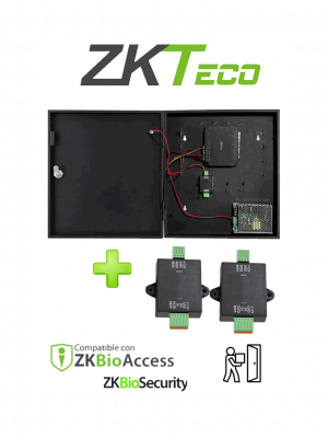 ZKTECO C2260WRPack -  Panel de Control de Acceso de solo Tarjeta para 2 Puertas con Convertidor de 485 a Wiegand /  Controla hasta 10 Puertas Incorporando Expansor DM10 / Comunicación TCP/IP / Compatible con Biosecurity y BioAccess - Image 1