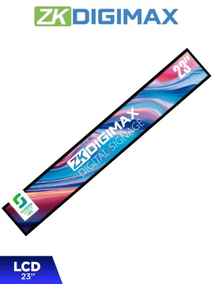 ZKDIGIMAX DG03S1W23 - Pantalla LCD Estrecha de 23" para Estantería, Ultrapanorámica, Resolución Full HD, Android 8.1, Alta Brillantez - Image 1