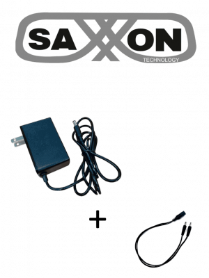 SAXXON KA24D1202SXF52PAQDIV- Fuente de Poder Regulada 12VCD 2 Amper + 1 Divisor de Energía 2 Conectores macho - Image 1
