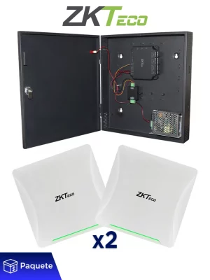 ZKTECO C2260BUHF5PRO - Paquete con Panel y 2 Antenas UHF de 5m ideal para Solución de Control de Acceso Vehicular (2 carriles) - Image 1