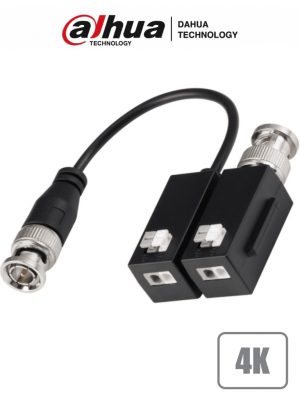 DAHUA PFM800B-4K - Transceptores pasivos 4K que transmiten video de hasta 8MP a 200 metros. Compatibles con resoluciones 720P, 1080P, 4MP, 5MP y 4K en formatos HDCVI, TVI, AHD y CVBS. Ideales para vigilancia en alta resolución y largas distancias. - Image 1