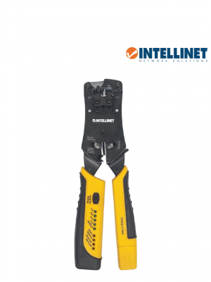 INTELLINET 780124 - Pinza crimpeadora universal de plugs modulares y probador de cables 2-en-1: crimpea, corta, pela, remata y prueba. - Image 2
