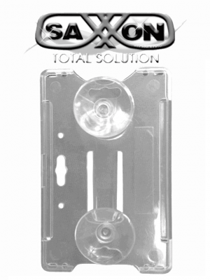 SAXXON ASCBCT2 - Porta Tarjeta de Plástico Transparente / Compatible con Tarjetas o TAG SAXXON de PVC - Image 1