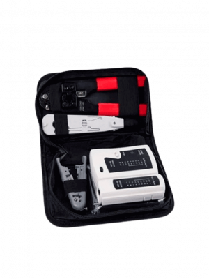 TCE LN-NET-TK-30 - Kit de Herramientas para Instalación de Redes, Probador de Cables, Ponchadoras RJ45, Pinza de Impacto y Pelacables UTP/STP - Image 1