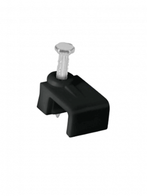 TCE LMG-NCC-5mm-BKQ50 - Grapa cuadrada de pared / medida interna 5 mm / Altura 6 mm / Color negro / Bolsa de 50 piezas - Image 1