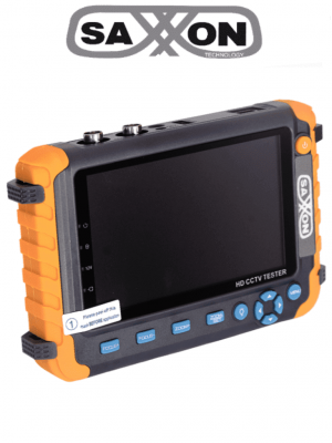 SAXXON TES08MC - Probador de Video con Pantalla de 5 Pulgadas/ Soporta cámaras 1MP/ 2MP/ 4MP/ 4K/ Soporta: HDCVI/TVI/AHD/ Salida de Energía de 12vdc a 1 Amper para Alimentar Camaras/ Entrada de Video HDMI/VGA/ Lampara de Led/ Control por Coaxial/ - Image 1