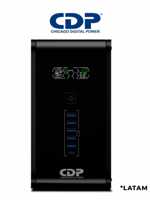 CDP R-Smart1210 - UPS / 1200VA / 720W / Pantalla  LCD / 10 Terminales de salida / 5 Contactos con respaldo y AVR / 5 con supresión de picos - Image 1