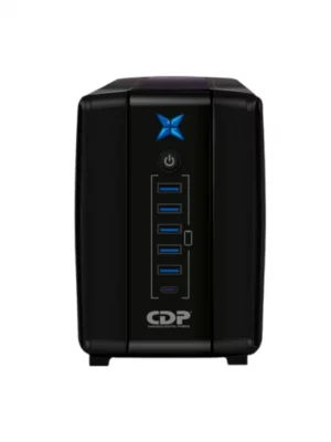 CDP R-UPR508 - UPS Interactivo de 500 VA y 250W, con 8 terminales de salida (4 con respaldo), auto reseteo, incluye batería de 12V 4.5AH, y es libre de mantenimiento - Image 1