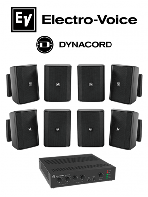 ElectroVoice M_KITU2404EVIDS - Kit de Audio / Amplificador Mixer240W / 8 Altavoces EVID-S 15W Negras - Image 1