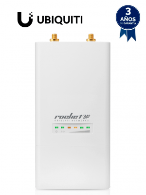 UBIQUITI ROCKETM2 - Radio Airmax 2.4GHz para exteriores con conectores RP-SMA, MIMO, potencia de 28 dBm y rendimiento de hasta 150 Mbps. - Image 1