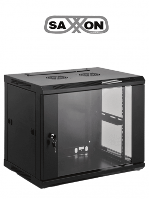 SAXXON SA640601 - Gabinete de pared de 6 UR, fijo, con capacidad de carga de 60 Kg. Dimensiones 60x45x37cm, de acero. - Image 1