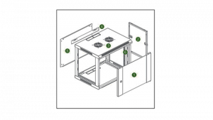 SAXXON SA660901 - Gabinete de pared de 9 UR, fijo, capacidad de carga de 60 Kg. Dimensiones: 60x60x50 cm. - Image 2