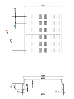 SAXXON 70140202- Charola doble cara para rack/ 19 pulgadas (48.26 cm)/ 2 UR/ Soporta hasta 50 KG - Image 3