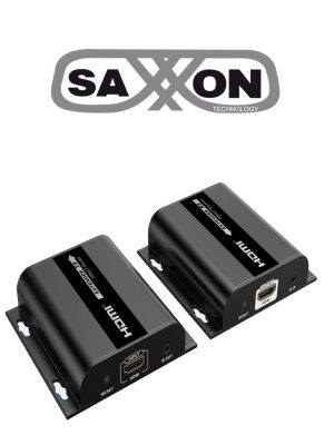 SAXXON LKV38340- Kit extensor HDMI sobre IP/ Resolucion 1080p/ Cat 5e/ 6/ hasta 120 metros/ Hasta 253 receptores/ Delay de 70ms/ HdBIT/ Transmisor de IR/ Plug and play - Image 1